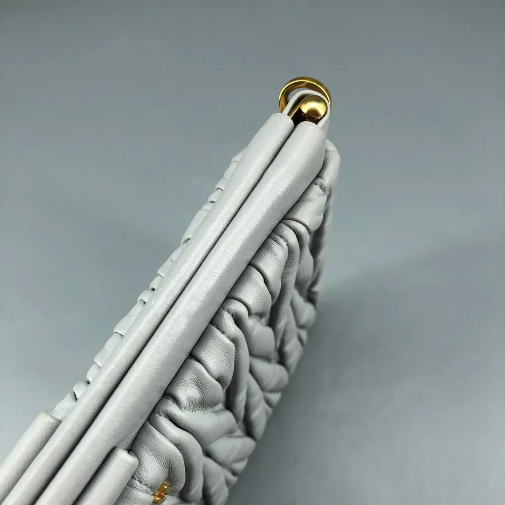 Miu Miu Grey Matelasse Leather Chain Clutch Shoulder Bag - Picture 14 of 15